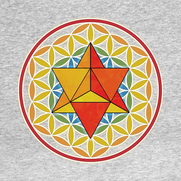 Merkaba and Flower of Life by Gaspar Avila